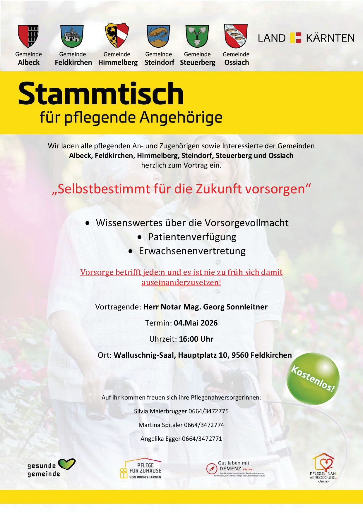 Einladung Stammtisch Mai 2026 Feldkirchen